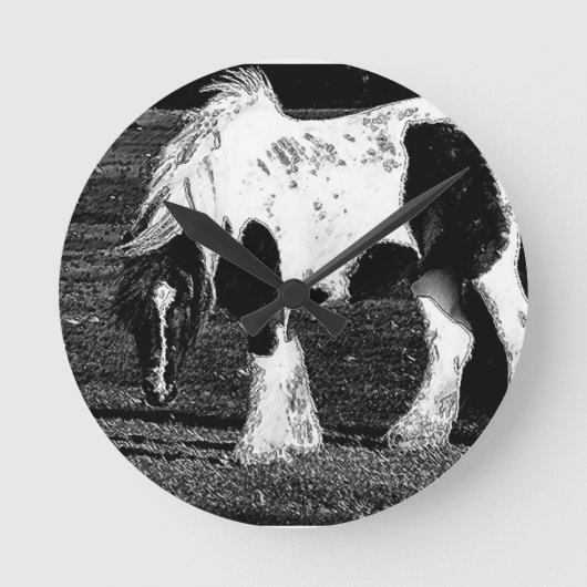 ジプシーヴァンナーホースクロック ラウンド壁時計 (正面)