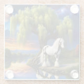 ジプシーヴァンナーホース – ウィローツリーN満月 ガラスコースター (裏面)