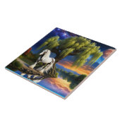 ジプシーヴァンナーホース – ウィローツリーN満月 タイル (側面)