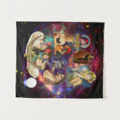 ジプシー占い師心理学ヴィンテージアート タペストリー (正面(横))