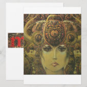 ジプシー柄の招待状カード 招待状 (正面/裏面)