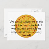 ジプシー諺ワンドルラスト旅行引用文 ポストカード (正面/裏面)