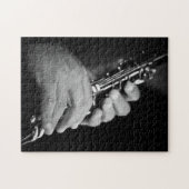 ジプシー遊が白と黒の笛を吹く ジグソーパズル (横)