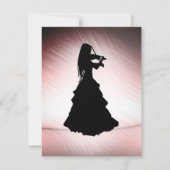 ジプシー・ガールがヴァイオリンを弾く　ユニークな招待 招待状 (正面)