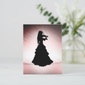 ジプシー・ガールがヴァイオリンを弾く　ユニークな招待 招待状 (スタンド正面)