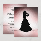 ジプシー・ガールがヴァイオリンを弾く　ユニークな招待 招待状 (正面/裏面)