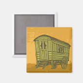 ジプシー・キャラバン・ワゴン マグネット (正面/裏面)