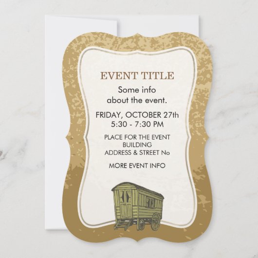 ジプシー・キャラバン・ワゴン 招待状 (裏面)