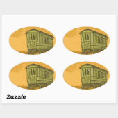 ジプシー・キャラバン・ワゴン 楕円形シール (シート)