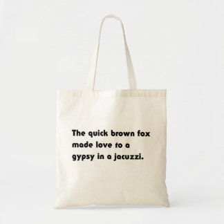 ジプシー+ジャグジー+パングラムTシャツ The Quick Brown Fox... トートバッグ