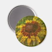 ジプシー スイートハート フラワーのコラージュ マグネット (正面/裏面)