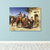 ジプシー・ファミリー・オン・ザ・ロード, c.1861 キャンバスプリント (インサイチュ (ウッドフロア))