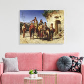 ジプシー・ファミリー・オン・ザ・ロード, c.1861 キャンバスプリント (インサイチュ (リビング))