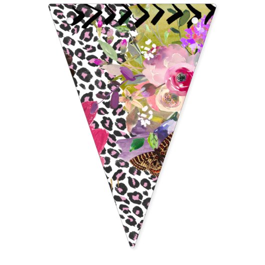 ジプシー、bohoのスタイル、多数色およびデザイン バンティングフラッグ (第1の旗)