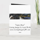 ジプシ走ーの馬のグリーティングカード カード (裏面)