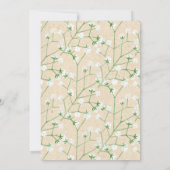 ジプソフィラウォーターカラーキュートフローラアイボリー結婚ズ セーブザデート (裏面)