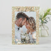 ジプソフィラウォーター素朴カラーフローラ&ボホ結婚ズ サンキューカード (スタンド正面)