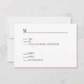 ジプソフィラステムボタニカルエメラルド結婚ズ 出欠カード (裏面)