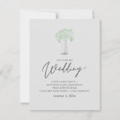 ジプソフィラバビーズブレスシンプルエレガントな結婚式 (正面)