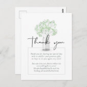 ジプソフィラバビーズブレスシンプルエレガントな結婚式 ポストカード (正面/裏面)