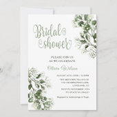 ジプソフィラベビーブレスユーカリブライダルシャワー 招待状 (正面)