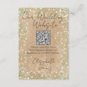 ジプソフィラ水カラーフローラ結婚ズWebサイト エンクロージャーカード (正面)