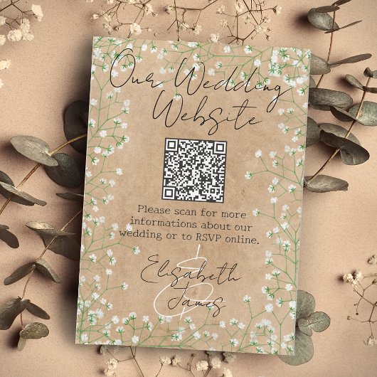 ジプソフィラ水カラーフローラ結婚ズWebサイト エンクロージャーカード