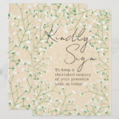 ジプソフィラ素朴フラワーズフレンドリーサインゲストブック シーズンカード (正面/裏面)