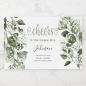 ジプソフィラ&ユーカリブライダルシャワー スパークリングワインラベル (シングルラベル)