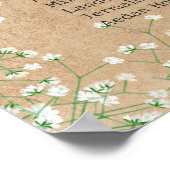 ジプソフィ素朴ラフローラ結婚の座席表 ポスター (角)