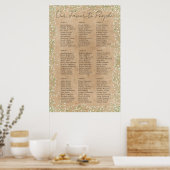 ジプソフィ素朴ラフローラ結婚の座席表 ポスター (キッチン)