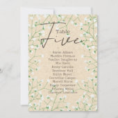 ジプソフィ結婚ラ表番号の表5 招待状 (正面)