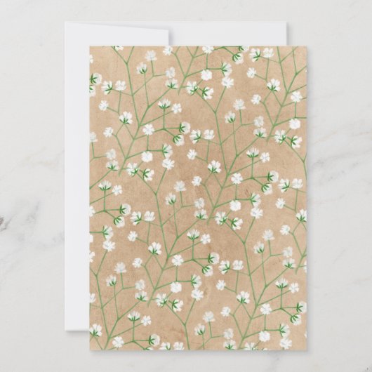 ジプソフィ結婚ラ表番号の表5 招待状 (裏面)