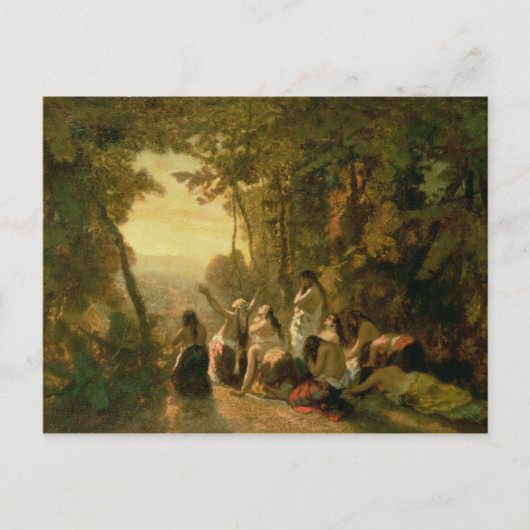 ジプターの娘の泣き， 1846 ポストカード (正面)