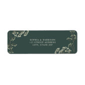 ジプ素朴ソフィラエメラルドグリーン結婚ズ ラベル (正面)