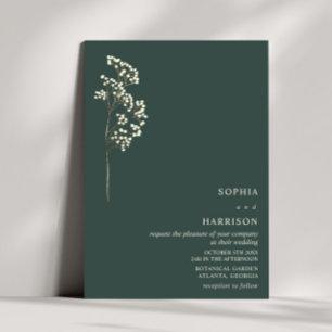 ジプ素朴ソフィラエメラルド秋の結婚式2 招待状