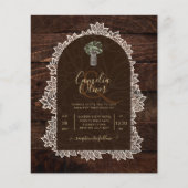 ジプ素朴ソフィラレースフォト結婚式招待状 (正面)