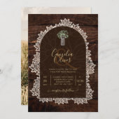 ジプ素朴ソフィラレースフォト結婚式招待状 招待状 (正面/裏面)