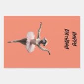 ジボン・モンキー・バレエ・ダンサー ラッピングペーパーシート (正面3)