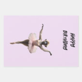 ジボン・モンキー・バレエ・ダンサー ラッピングペーパーシート (正面)