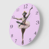 ジボン・モンキー・バレエ・ダンサー ラージ壁時計 (傾斜)
