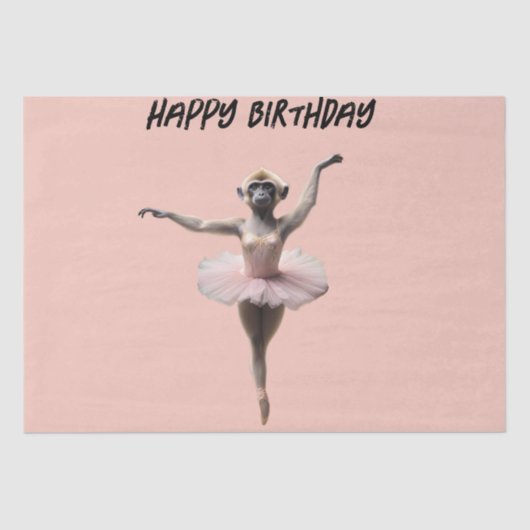 ジボン・モンキー・バレエ・ダンサー 薄葉紙 (正面)