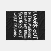 ジミおもしろいング引用文トレーニングボディビル フリースブランケット (正面(横))