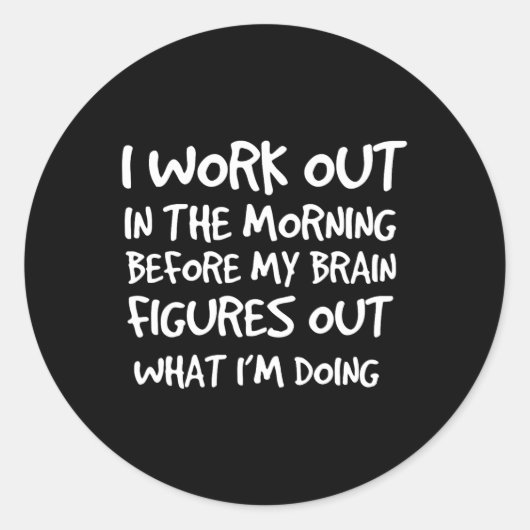 ジミおもしろいング引用文トレーニングボディビル ラウンドシール (正面)