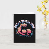 ジミやる気を起こさせるムおもしろいユーモア二頭筋ゲイン二頭筋B カード (黄色い花)