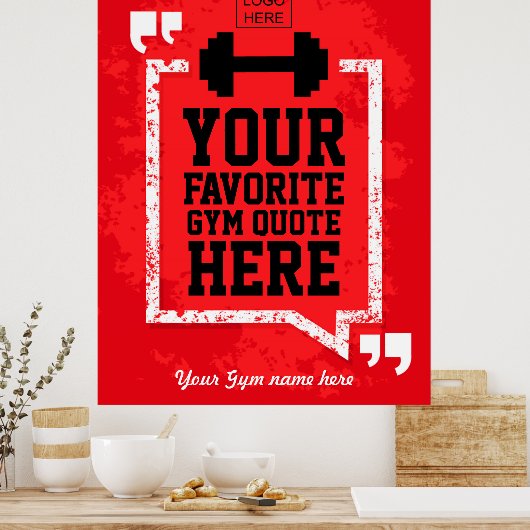 ジミグランジムライフスタイル引用文パーソナライズされた追加ロゴ ポスター (キッチン)