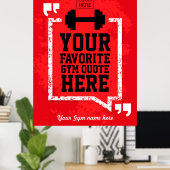 ジミグランジムライフスタイル引用文パーソナライズされた追加ロゴ ポスター (ホームオフィス)