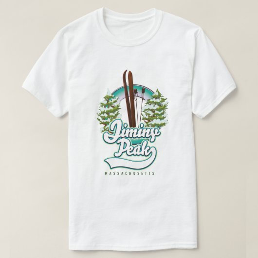 ジミニーピーク マサチューセッツ スキーロゴ Tシャツ (デザイン正面)