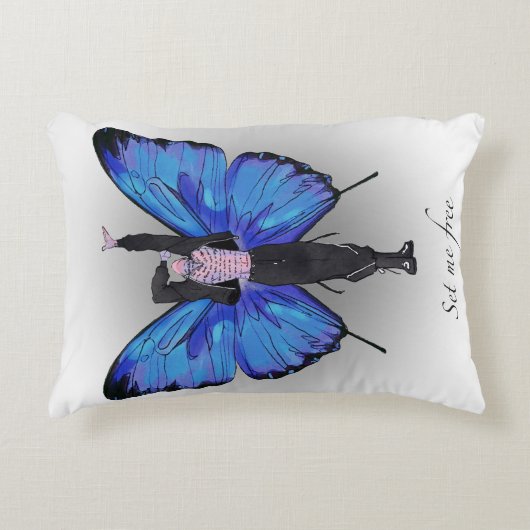 ジミンと枕"私を自由にする" アクセントクッション (正面)