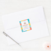 ジミーの誕生日ブラスト笑わされるファーティンお尻 スクエアシール (封筒)